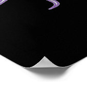 Poster Purple Starburst Yin Yang (Coin)