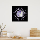 Poster Purple Starburst Yin Yang (Cuisine)