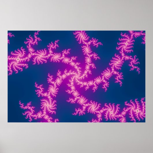 Poster Purple Swirl - Art Fractal (Devant)