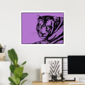 POSTER PURPLE TIGER (Bureau à domicile)