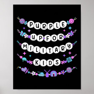 Poster Purple Up For Military Kids Friendship Bracelets K