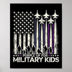 Poster Purple Up For Military Kids - Mois De La Militar