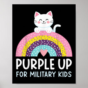 Poster Purple Up For Military Kids Mois Militaire Enfant 