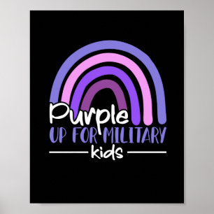 Poster Purple up pour enfants militaires Arc en ciel Enfa