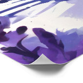 Poster Purple Watercolor with Florals (Coin)