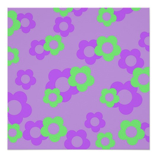 Poster Purple Y2K Bold Fleur sauvage Vibrant Spring Art (Devant)