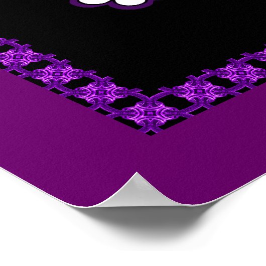 Poster Purple Yin Yang (Coin)