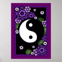 Poster Purple Yin Yang