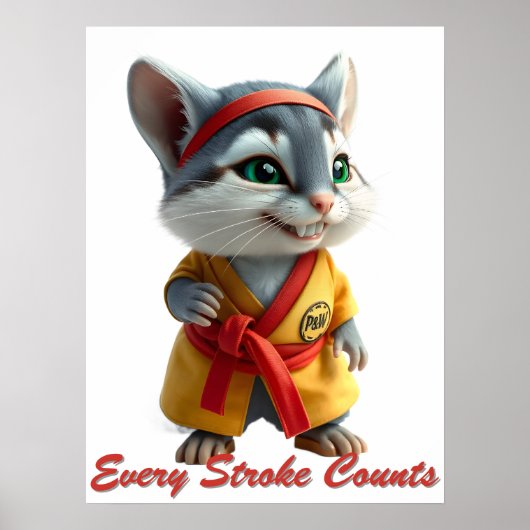 Poster Purr‑fessional Painter (Devant)