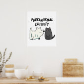 Poster Purranoral Cativité Funny Halloween Cat Pun (Cuisine)