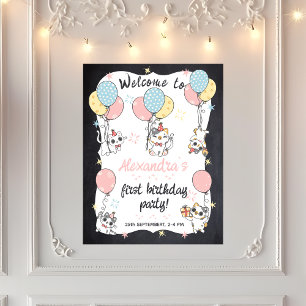 Poster PurrFparfaitement One : Thème Chat 1ère fête d'ann