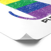 Poster Purride Shirt LGBT Drôle Gay pride Chat Saying Gra (Coin)