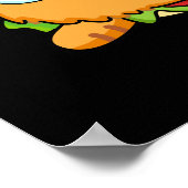 Poster Purrito Funny Chat Burrito Pun Dark BG (Coin)