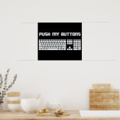 Poster Push My Buttons Computer Keyboard (Cuisine)