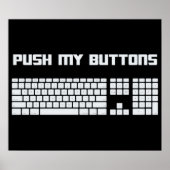 Poster Push My Buttons Computer Keyboard (Devant)