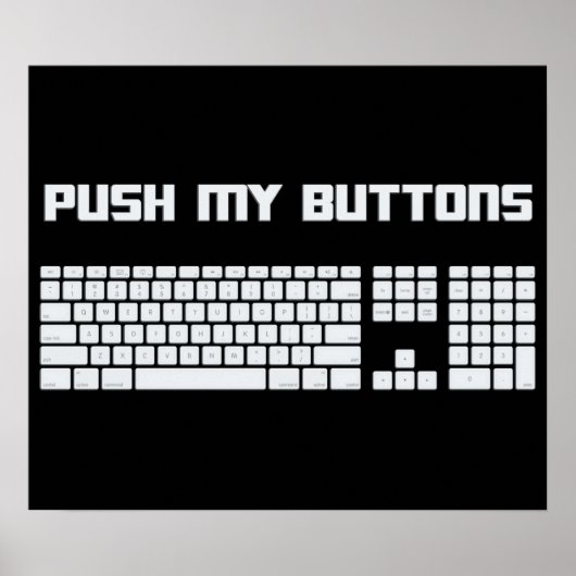 Poster Push My Buttons Computer Keyboard (Devant)