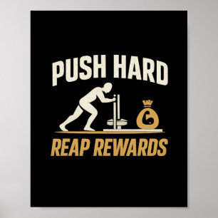 Poster Push Reap Rewards Gym entraînement Bodybuilding Ar
