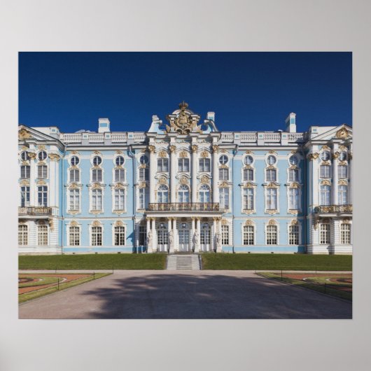 Poster Pushkin-Tsarskoye Selo, Palais Catherine (Devant)