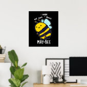 Poster Putain d'abeilles Funny Insect Bee Pun Dark BG (Bureau à domicile)