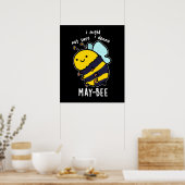 Poster Putain d'abeilles Funny Insect Bee Pun Dark BG (Cuisine)