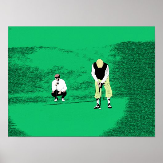 Poster Putt - Art de golf original (Devant)