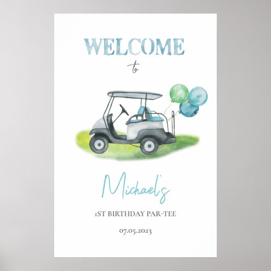 Poster Putt Party Golf Thème Bienvenue (Devant)