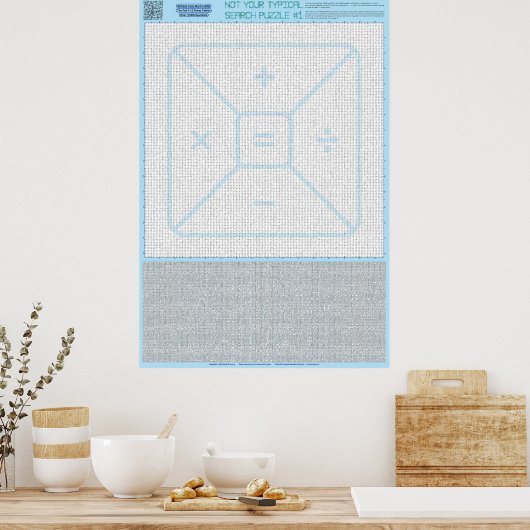 Poster PUZZLE #1 : Equations mathématiques - Standard (Cuisine)