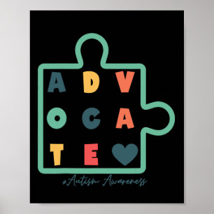 Poster Puzzle Advocate Sensibilisation sur l'autisme Auti