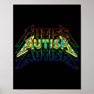 Poster Puzzle Autisme Squelette Mème Metal Rock Musique H
