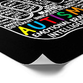 Poster Puzzle Coeur ASL Love Signer Langue main Autisme A (Coin)