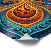 Poster Puzzle d'art fractal vibrant (Coin)