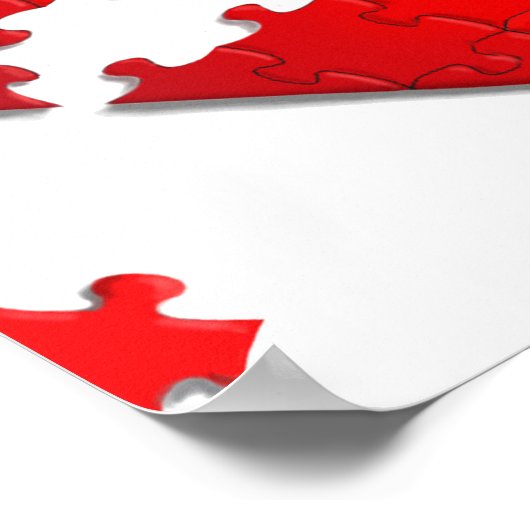 Poster Puzzle de coeur d'amour chrétien (Coin)