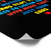 Poster Puzzle de coeur non verbalement Écouter Sensibilis (Coin)