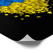 Poster Puzzle de coeur Ukraine Amour Ukraine drapeau ukra (Coin)