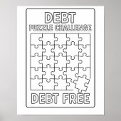 Poster Puzzle de la dette Défi Payer Tracker double face (Devant)