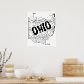 Poster Puzzle de l'Ohio Maze (Cuisine)