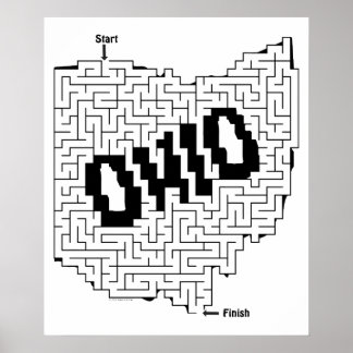 Poster Puzzle de l'Ohio Maze