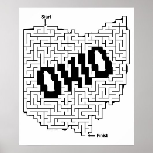 Poster Puzzle de l'Ohio Maze (Devant)