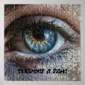 Poster Puzzle d'oeil Iridescente (Devant)