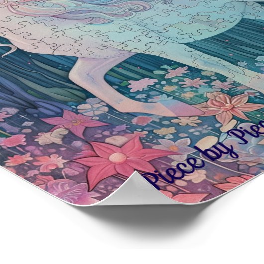 Poster Puzzle Licorne Pastel Rêveuse (Coin)