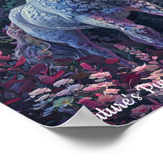 Poster Puzzle Unicorn Jardin enchanté (Coin)