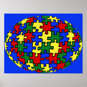 Poster Puzzle World Card