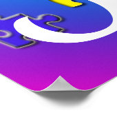 Poster Puzzles colorés jigsaw pièces bienvenue invité (Coin)