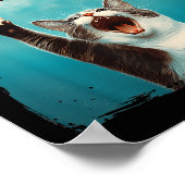 Poster Pws Chat Souris Parodie Chat Requin Chasse Souris  (Coin)