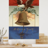 Poster Pygargue à tête blanche Liberty Bell 4 juillet (Cuisine)