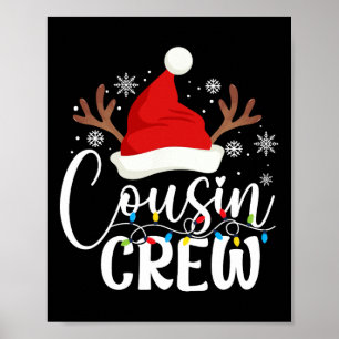 Poster Pyjama de Noël de l'équipage du Cousin corresponda