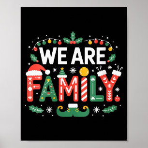 Poster Pyjama de Noël drôle pour femmes We Are Family 202