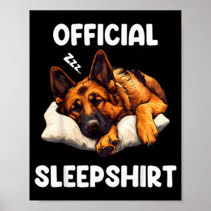 Poster Pyjama pour amateur de chien Berger Allemand
