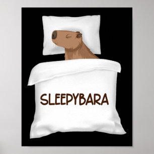 Poster Pyjamas de nuit de Capybara Officielle Dormir Slee