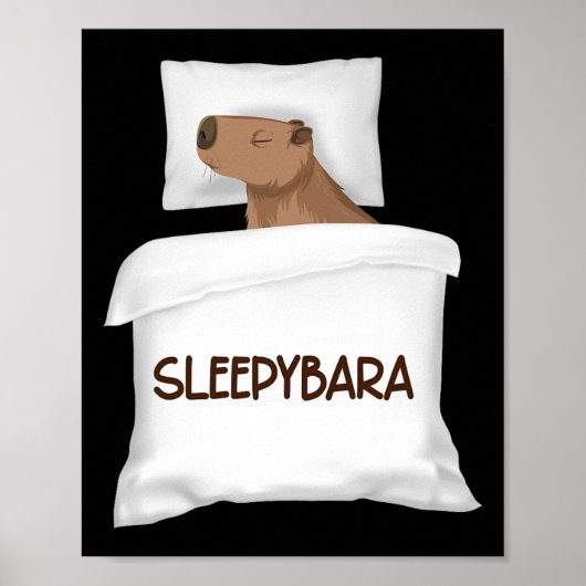 Poster Pyjamas de nuit de Capybara Officielle Dormir Slee (Devant)